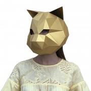3D-конструктор "Маска Кошка" (золотая)