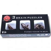Набор металлических головоломок 3 Brain Puzzles
