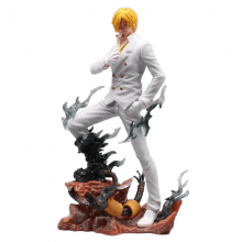 Коллекционная фигурка One Piece Санджи в белом 26 см с подсветкой (0342)