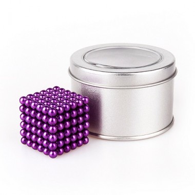 Неокуб 5 мм, фиолетовый в металлической коробке