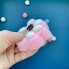 Сквиш Лапка розово-белая 7 см