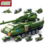 Конструктор Gudi Военный Танк 8716