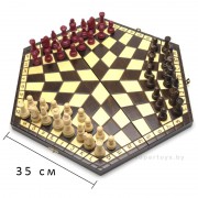 Шахматы ручной работы арт.162 на троих большие