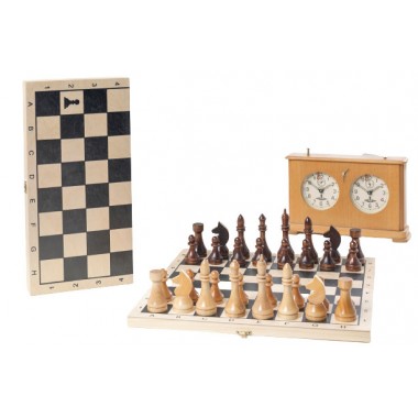 Шахматы гроссмейстерские деревянные с доской "Классика" арт.192-18