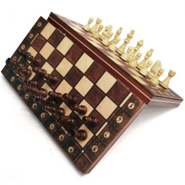 Шахматы магнитные деревянные 3в1 арт.W7704