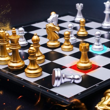Шахматы Z-Cube Магнитные Золото и Серебро