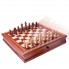 Шахматы-ларец магнитные из красного дерева 42 см