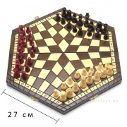 Шахматы ручной работы арт.163 на троих средние
