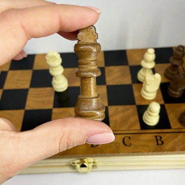 Шахматы деревянные 3в1 (S3830)