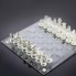 Шахматы прозрачные Стеклянная доска 25 см