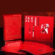 Игральные Карты Пластик красный Дракон